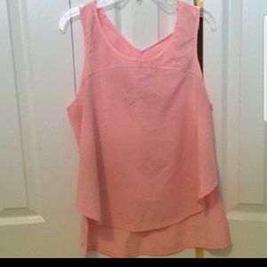 Pink flowy lululemon tank